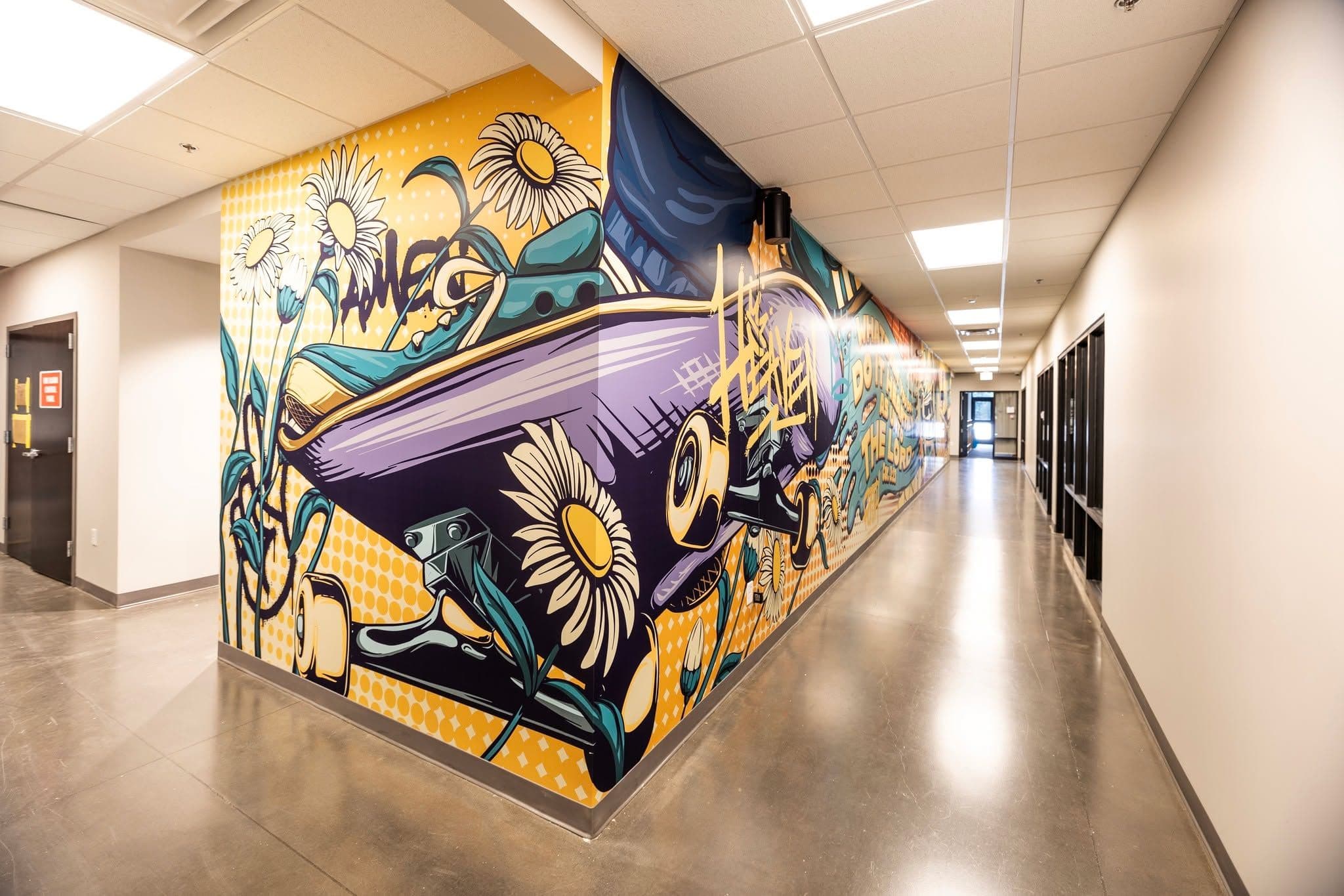 Pursuit Church Wall Mural — Custom Printed Wall Mural by Testament Graphic House